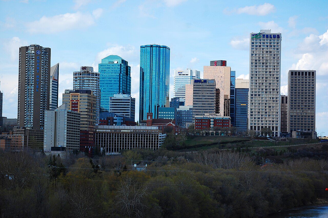 Downtown Edmonton, Alberta, part of CPER's electronics recycling service area