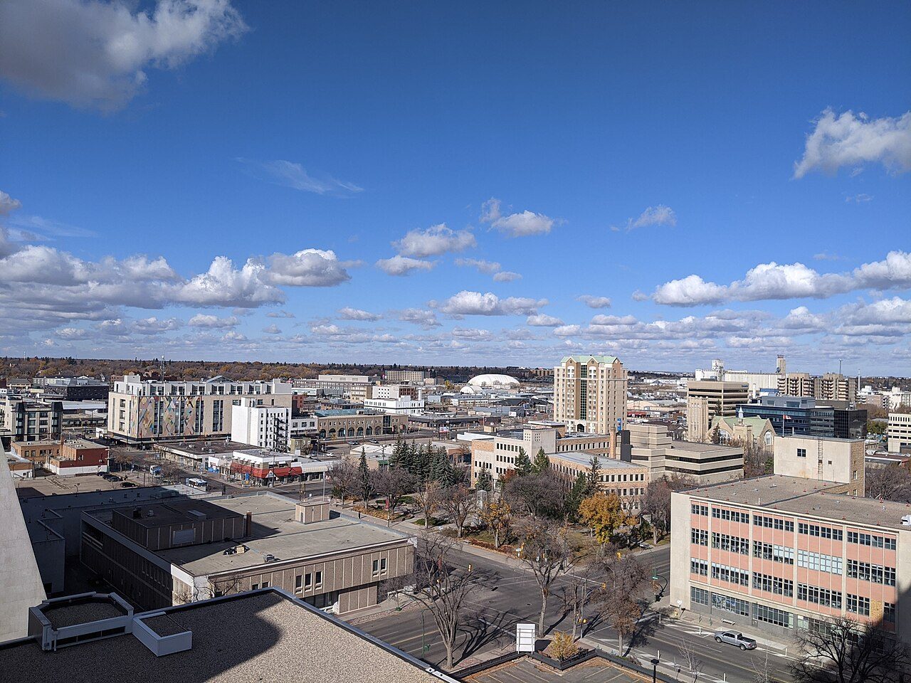 Downtown Saskatoon, Saskatchewan, part of CPER's electronics recycling service area