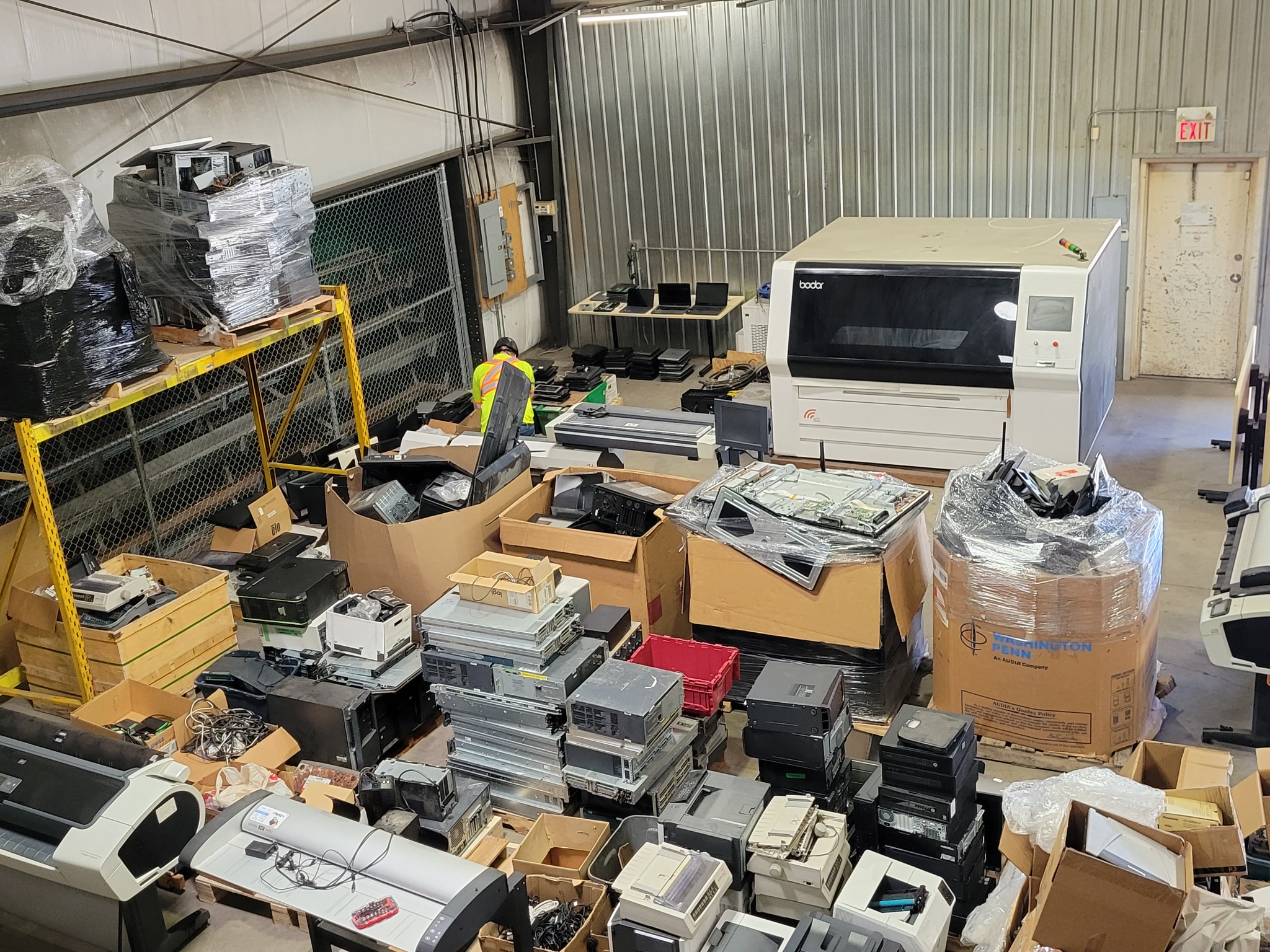 Electronics collection and warehouse